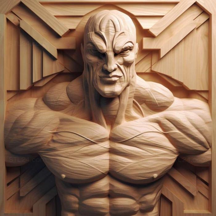 Characters (st bodybuilder 1, HERO_2025) 3D models for cnc